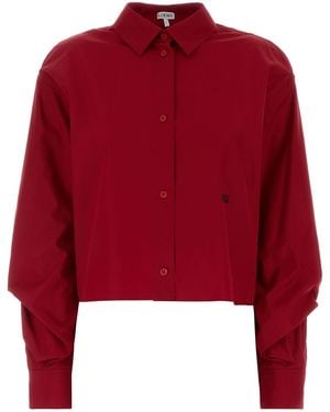 Loewe Camicia in popeline rosso