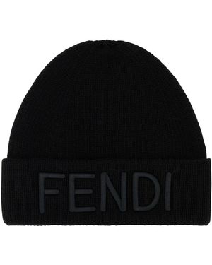 Fendi Cuffia in lana nera - Nero