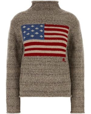Polo Ralph Lauren Melange Cappuccino Wool Blend Sweater - Multicolor