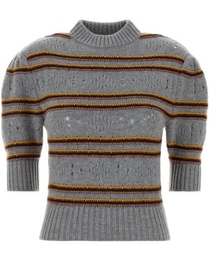 Marni Embroidered Cashmere Jumper - Grey