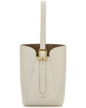 J&m Davidson Ivory Leather Quiver Nano Bucket Bag - White