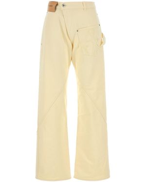 JW Anderson Pastel Yellow Denim Jeans - Natural