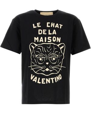 Valentino Garavani Black Cotton T-shirt
