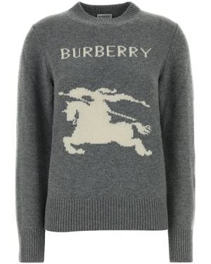 Burberry Grey Wool Blend Jumper