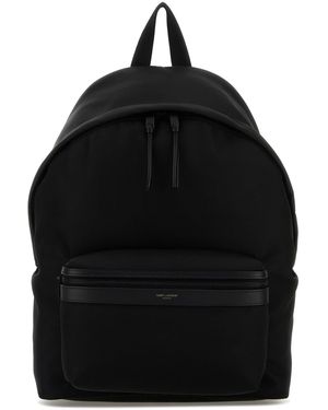 Saint Laurent Zaino City in tessuto nero