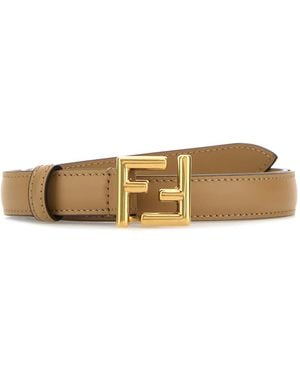 Fendi Cintura in pelle cammello - Multicolore