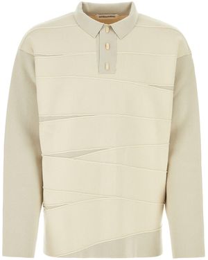 NAMACHEKO Sand Viscose Blend Syl Bandage Polo Shirt - Natural
