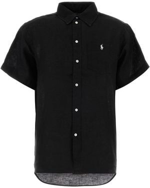 Polo Ralph Lauren Black Linen Shirt