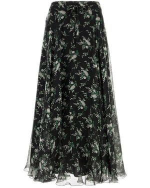 Dolce & Gabbana Gonna in seta stampata - Nero