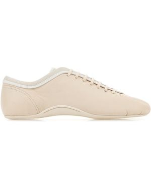 Dries Van Noten Ivory Leather Trainers - Pink