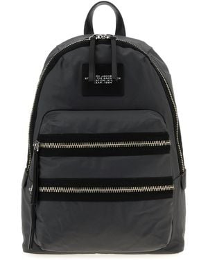 Marc Jacobs Dark Gray Nylon The Biker Large Backpack - Black