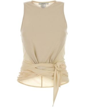Lemaire Cream Stretch Viscose Top - Natural