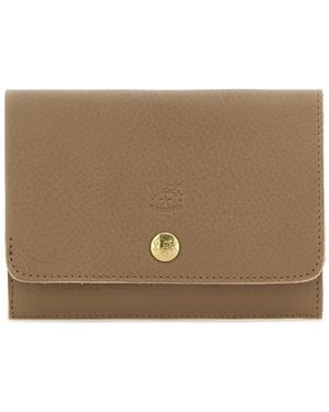 Il Bisonte Dove Grey Leather Wallet - Brown