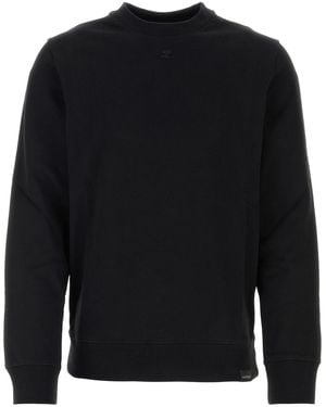 Courreges Felpa in cotone nero
