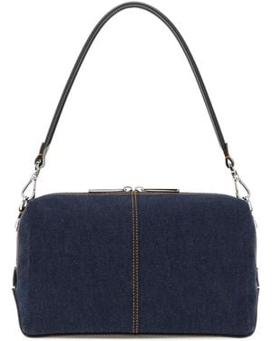 Fendi Borsa a spalla Lui media in denim - Blu