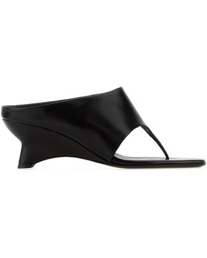 KHAITE Slip On Mules - Black