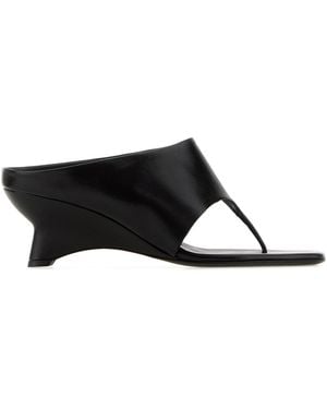 KHAITE Slip On Mules - Black
