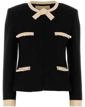 Valentino Garavani Black Tweed Blazer