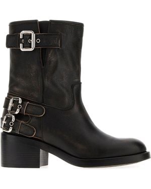 Chloé Stivali Dakota in pelle nera - Nero