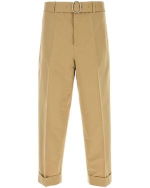 Jil Sander Cotton Blend Pant - Natural