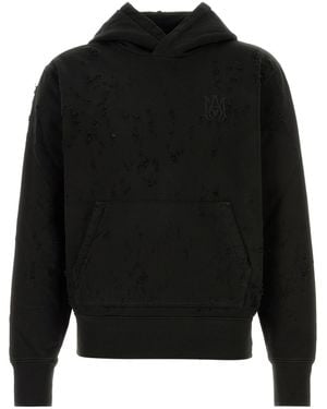 Amiri Ma Shotgun Embroidered Hoodie - Black