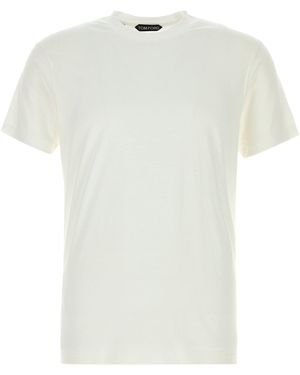 Tom Ford T-shirt in misto lyocell bianca - Bianco