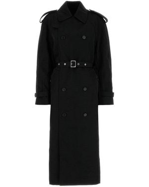 JW Anderson Black Nylon Trench Coat
