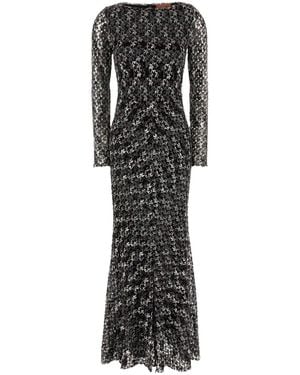 Missoni Abito lungo in pizzo multicolor - Nero