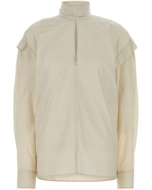 Lemaire Sand Cotton Blend Blouse - Natural