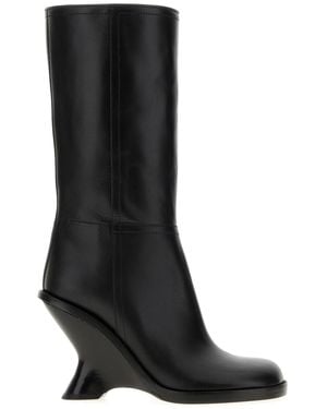 Dries Van Noten Leather Boots - Black