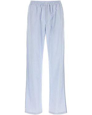 Dolce & Gabbana Embroidered Poplin Pyjamas Pant - Blue