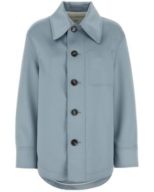 Ami Paris Ami Light Stretch Polyester Jacket - Blue