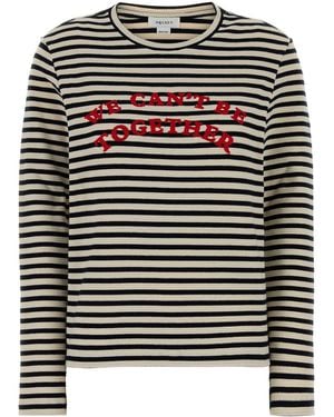 McQueen Embroidered Stretch Cotton T-shirt - Black
