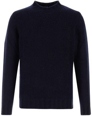 Fedeli Maglione in misto cashmere blu navy