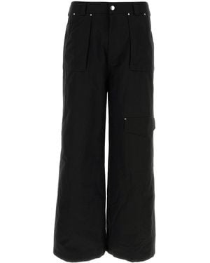 McQueen Black Cotton Cargo Pant