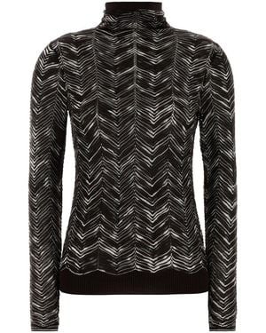 Missoni Maglione in misto lana ricamata - Nero