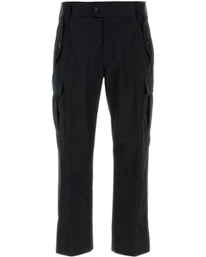 McQueen Black Cotton Cargo Pant
