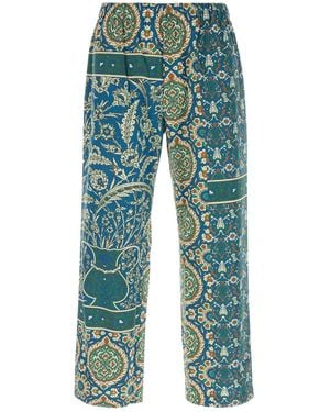 Pantamolle Printed Poplin Ponkarala Pant - Green