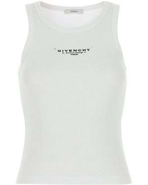 Givenchy White Stretch Cotton Tank Top