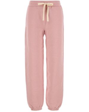 Jil Sander Pantalone jogging in cotone rosa