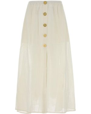 LeKasha White Linen Skirt