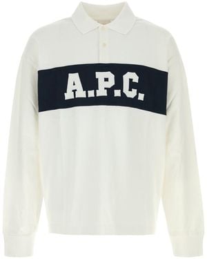 A.P.C. Polo Alexis oversize in cotone bianco