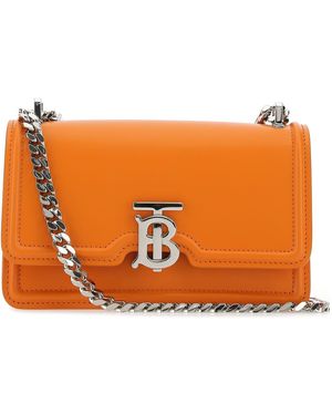 Burberry Mini Chain Tb Crossbody Bag - Orange