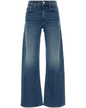 Mother Stretch Denim Lasso Sneak Wide-leg Jeans - Blue