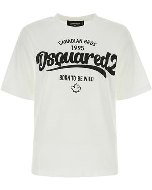 DSquared² T-shirt in cotone bianco