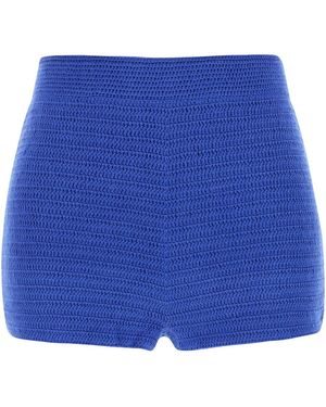 MY BEACHY SIDE Blue Crochet Chouchou Shorts