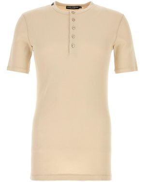 Dolce & Gabbana Skin Pink Cotton T-shirt - Natural