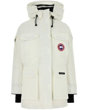 Canada Goose White Polyester Blend Down Jacket