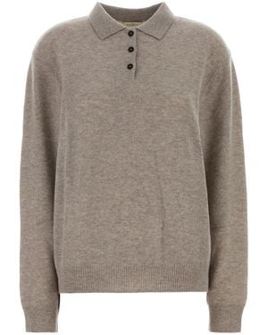 LeKasha Dove Grey Cashmere Crete Polo Shirt