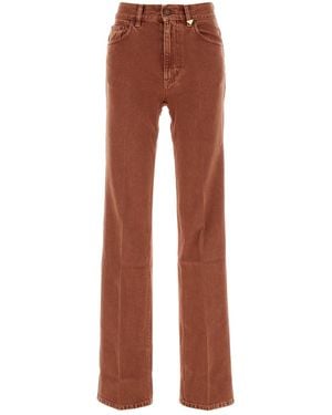 Chloé Brick Denim Jeans - Brown